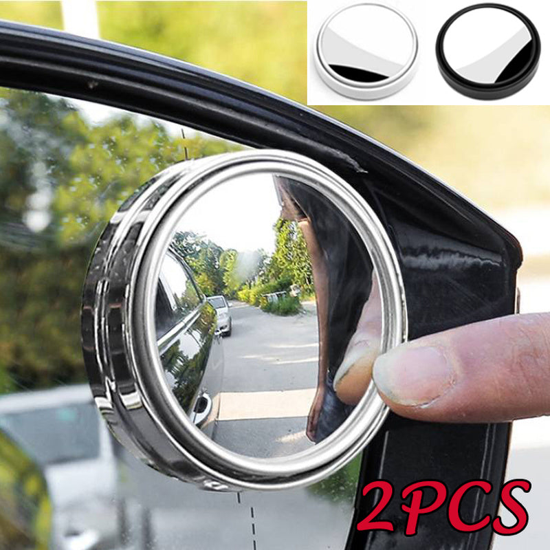 2 Pçs/set Ajustável HD Vidro Convexo Carro Motocicleta Espelho Ponto Cego  Para Estacionamento Espelho Retrovisor Sombra Chuva